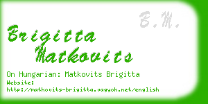 brigitta matkovits business card